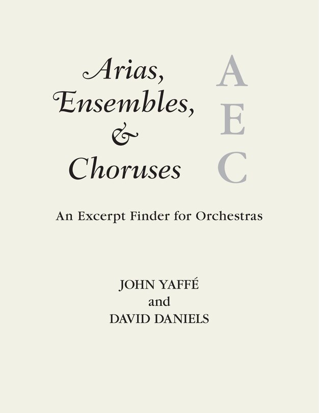 Front cover_Arias, Ensembles, and Choruses