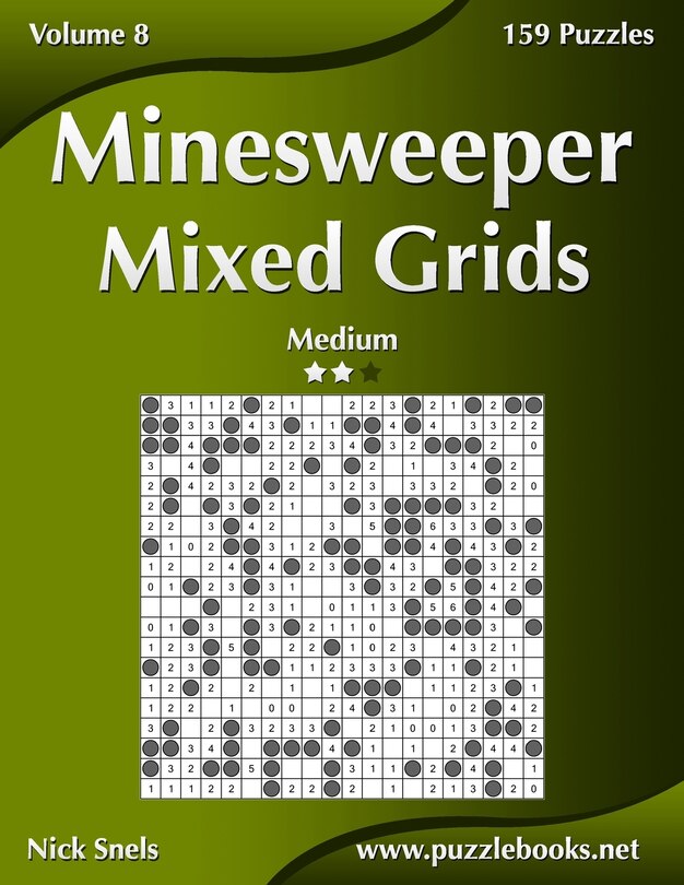 Front cover_Minesweeper Mixed Grids - Medium - Volume 8 - 159 Logic Puzzles