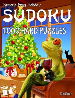 Front cover_Famous Frog Holiday Sudoku 1,000 Hard Puzzles