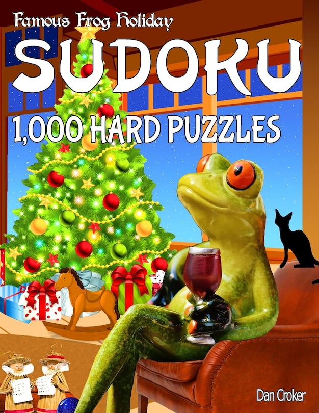 Front cover_Famous Frog Holiday Sudoku 1,000 Hard Puzzles