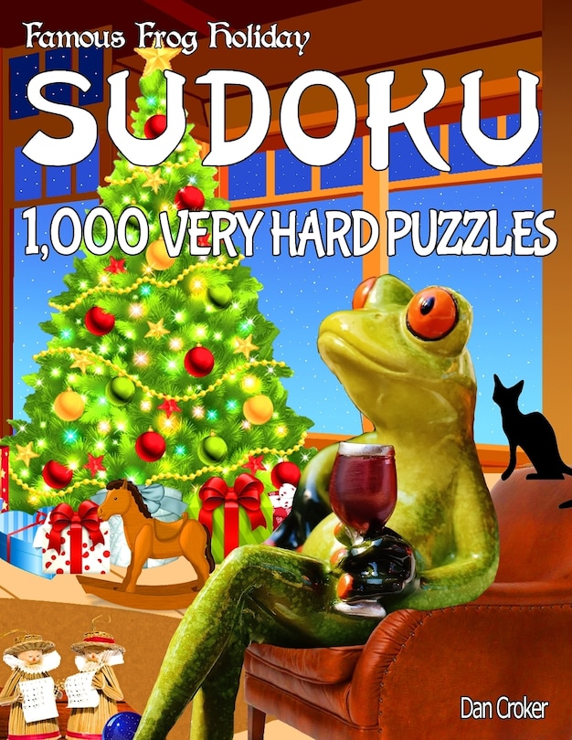 Front cover_Famous Frog Holiday Sudoku 1,000 Very Hard Puzzles