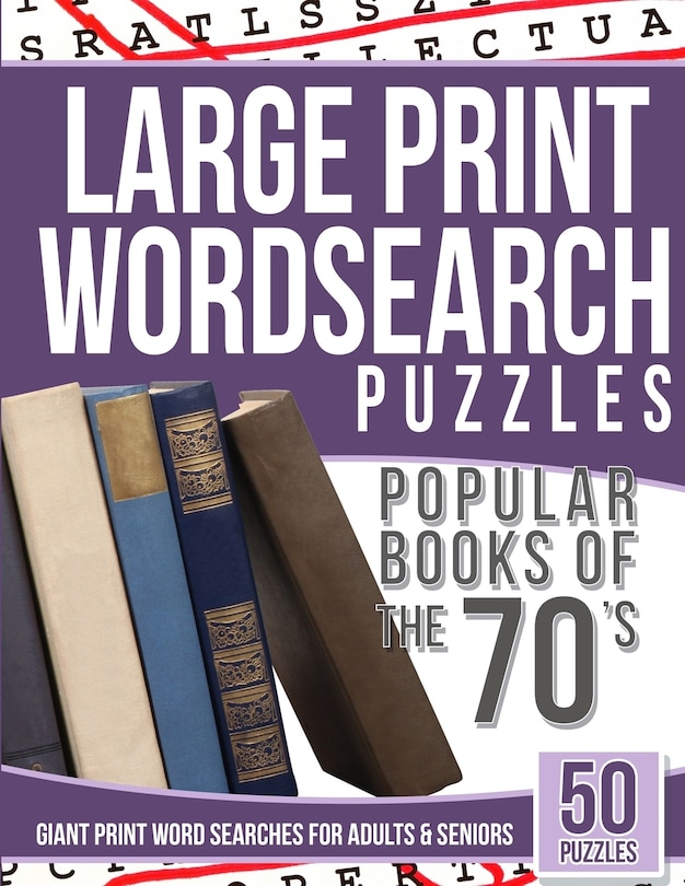 Couverture_Large Print Wordsearches Puzzles Popular Books of the 70s