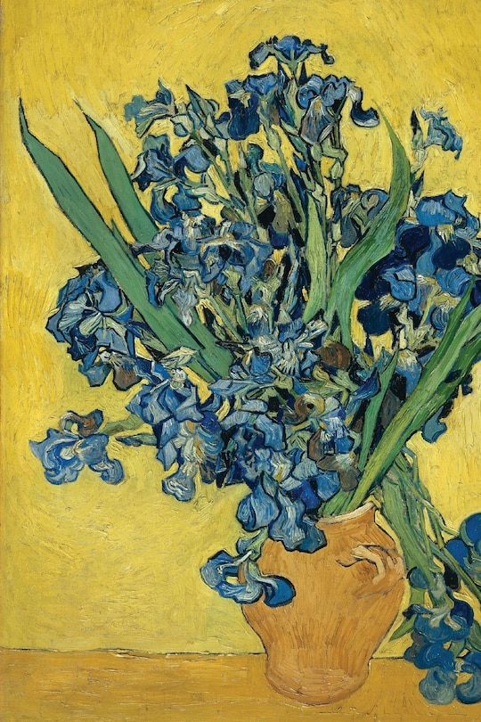 Vincent van Gogh's 'Vase with Irises Against a Yellow Background' Art of Life Jo