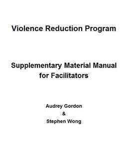 Front cover_Violence Reduction Program - Supplementary Manual