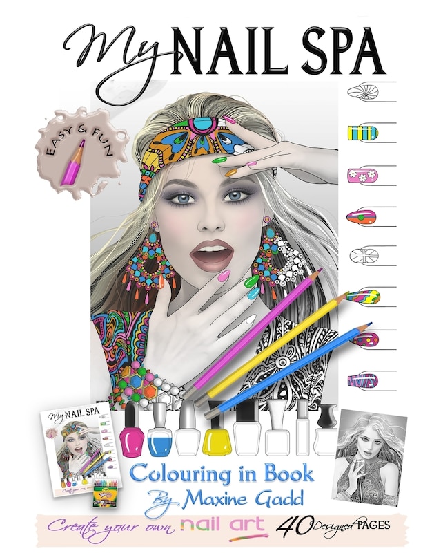 Front cover_My Nail Spa color-in book