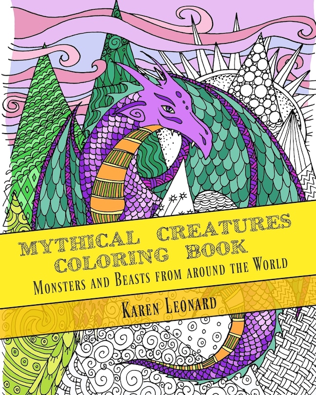 Front cover_Mythical Creatures Coloring Book