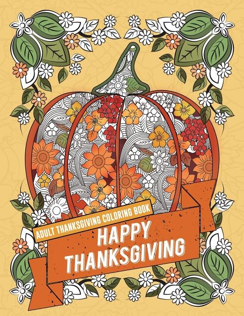 Front cover_Adult Thanksgiving Coloring Book