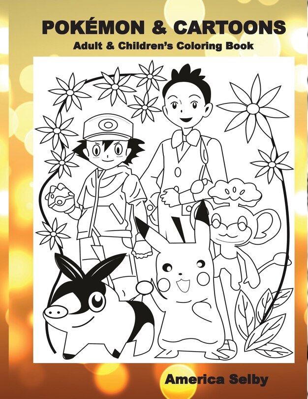 Front cover_POKEMON & CARTOONS (Adult & Children's Coloring Book)