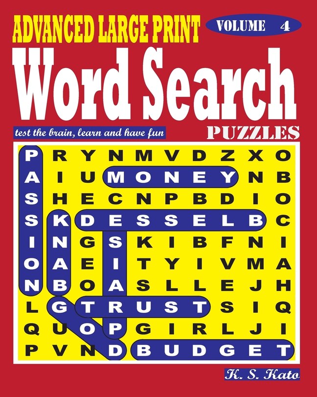 Front cover_ADVANCED LARGE PRINT Word Search Puzzles. Vol. 4