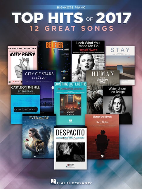 Couverture_Top Hits Of 2017 For Big-note Piano
