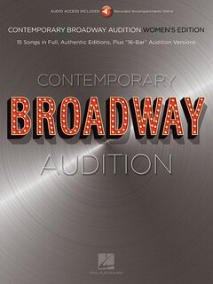 Contemporary Broadway Audition: Women's Edition - Book/online Audio: Full Song + 16-bar Version