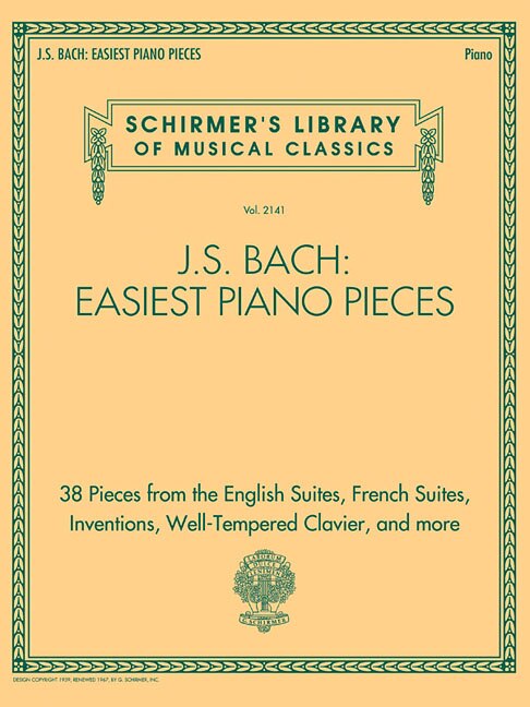 Front cover_J.s. Bach: Easiest Piano Pieces