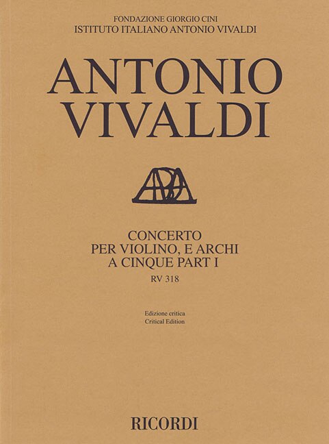 Couverture_Concerto RV 813 for Violin and Strings in Five Parts