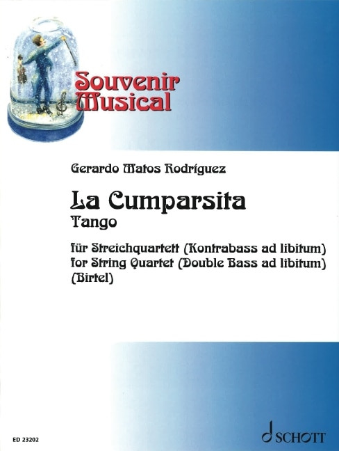 La Cumparsita Tango: String Quartet (double Bass Ad Libitium) Score And Parts