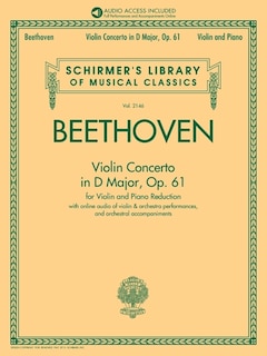 Couverture_Beethoven: Violin Concerto In D Major, Op. 61 - Book/audio With Orchestral Performances And Accompaniments Of Violin/piano Reduction