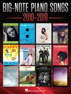Couverture_Big-note Piano Songs 2010-2019 - Easy Piano Songbook With Large Notation And Lyrics