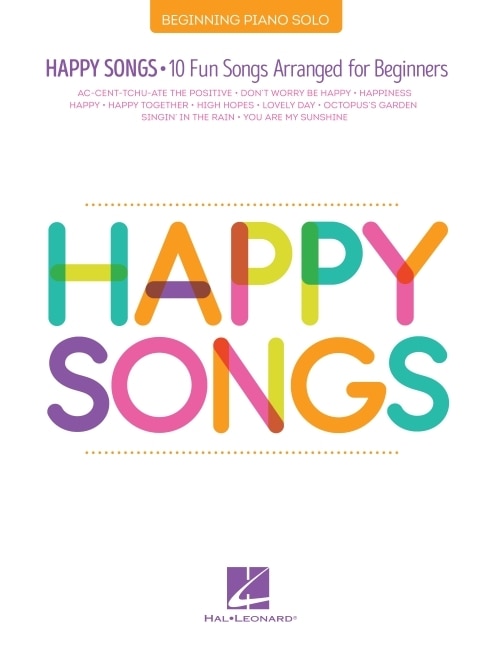 Couverture_Happy Songs: 10 Fun Songs Arranged for Beginning Piano Solo