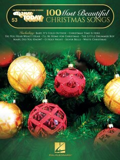 Front cover_100 Most Beautiful Christmas Songs: E-Z Play Today #53 Songbook with Large Easy-to-Read Notation and Lyrics