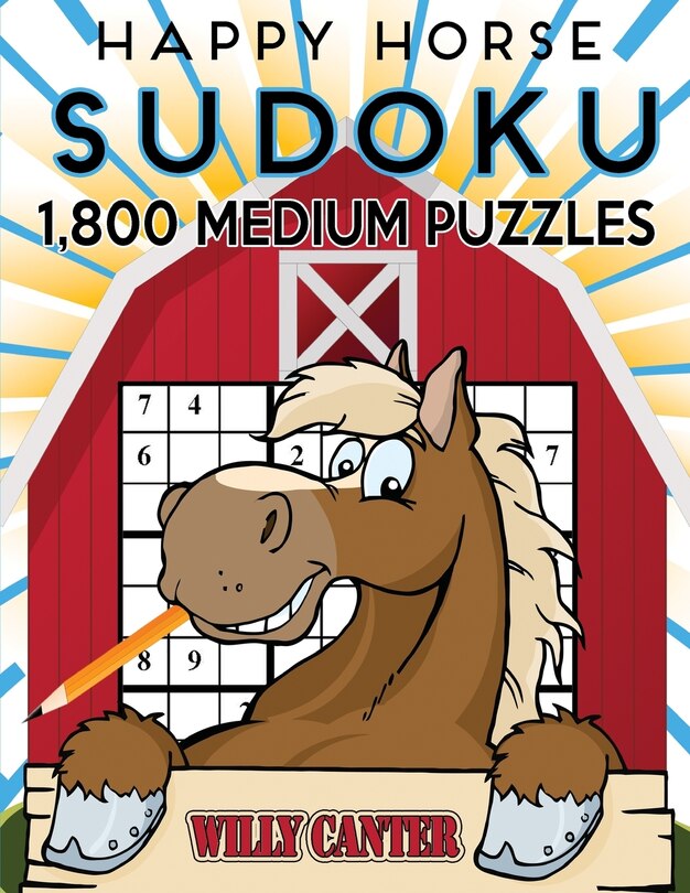 Front cover_Happy Horse Sudoku 1,800 Medium Puzzles