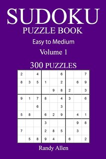 Front cover_300 Easy to Medium Sudoku Puzzle Book