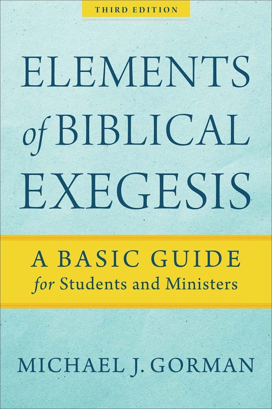 Couverture_Elements of Biblical Exegesis