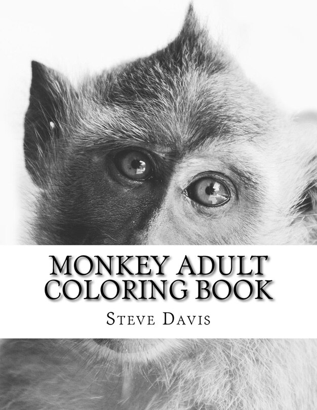 Front cover_Monkey Adult Coloring Book