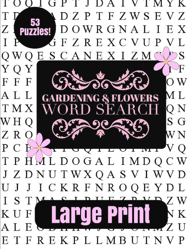 Front cover_Gardening & Flowers Large Print Word Search