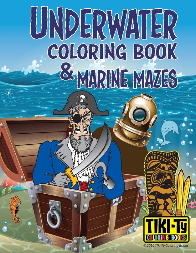 Couverture_Underwater coloring book & Marine mazes