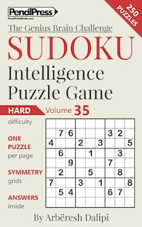 Front cover_Sudoku Puzzle Books Volume 35. Hard. Sudoku Intelligence Puzzle Game
