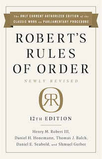 Front cover_Robert's Rules Of Order Newly Revised, 12th Edition
