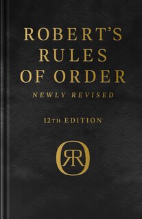 Couverture_Robert's Rules Of Order Newly Revised,  Deluxe 12th Edition