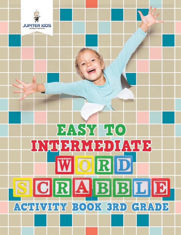Front cover_Easy to Intermediate Word Scrabble Activity Book 3rd Grade
