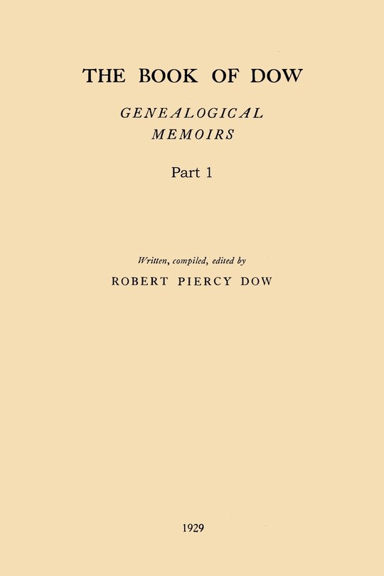 Couverture_The Book of Dow - Part 1