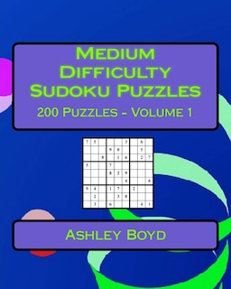 Front cover_Medium Difficulty Sudoku Puzzles Volume 1