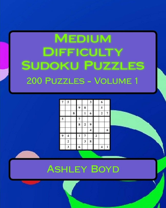 Front cover_Medium Difficulty Sudoku Puzzles Volume 1