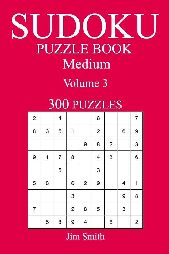 Front cover_300 Medium Sudoku Puzzle Book
