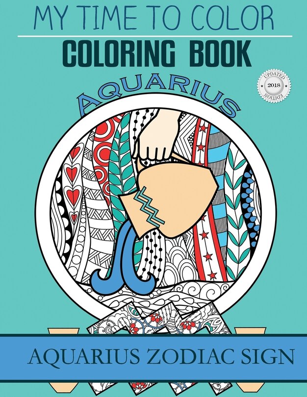 Aquarius Zodiac Sign - Adult Coloring Book