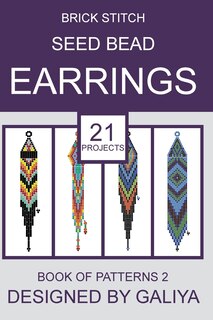 Front cover_Brick Stitch Seed Bead Earrings. Book of Patterns 2
