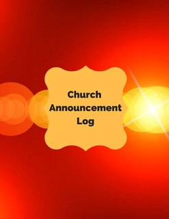 Front cover_Church Announcement Log