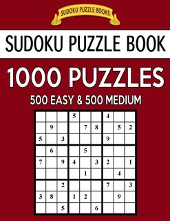 Couverture_Sudoku Puzzle Book, 1,000 Puzzles, 500 EASY and 500 MEDIUM