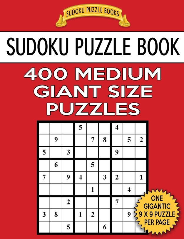Front cover_Sudoku Puzzle Book 400 MEDIUM Giant Size Puzzles