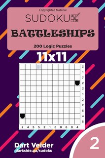 Couverture_Sudoku Battleships - 200 Logic Puzzles 11x11 (Volume 2)