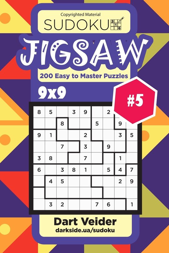 Front cover_Sudoku Jigsaw - 200 Easy to Master Puzzles 9x9 (Volume 5)