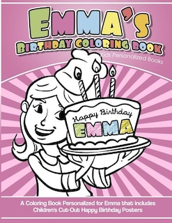 Couverture_Emma's Birthday Coloring Book Kids Personalized Books