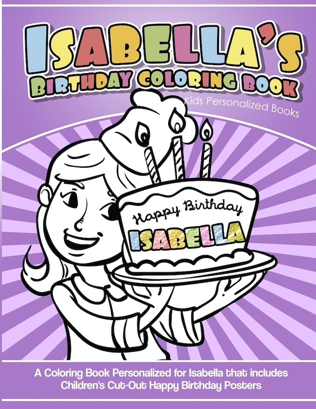 Couverture_Isabella's Birthday Coloring Book Kids Personalized Books