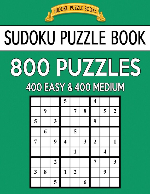 Couverture_Sudoku Puzzle Book, 800 Puzzles, 400 Easy and 400 Medium