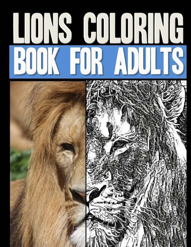 Front cover_Lions Coloring Book for Adults