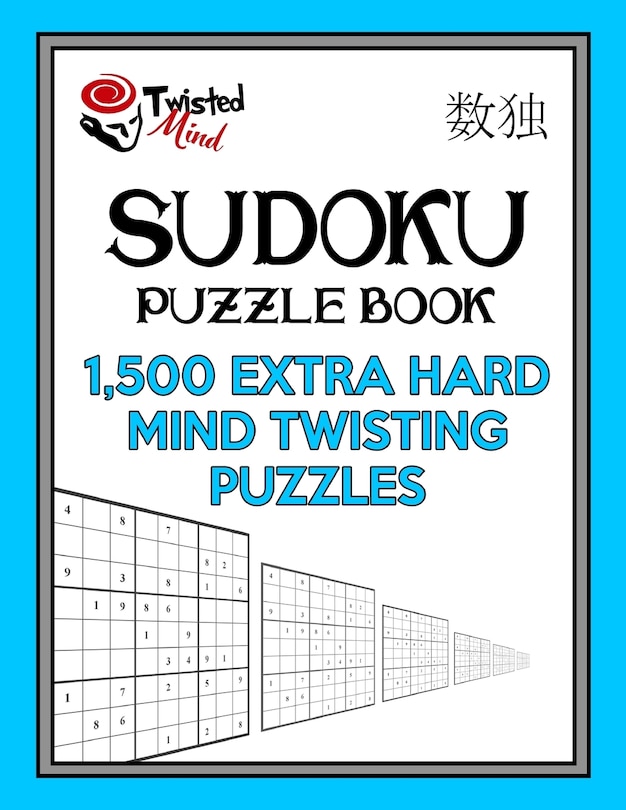 Front cover_Sudoku Puzzle Book, 1,500 Extra Hard Mind Twisting Puzzles