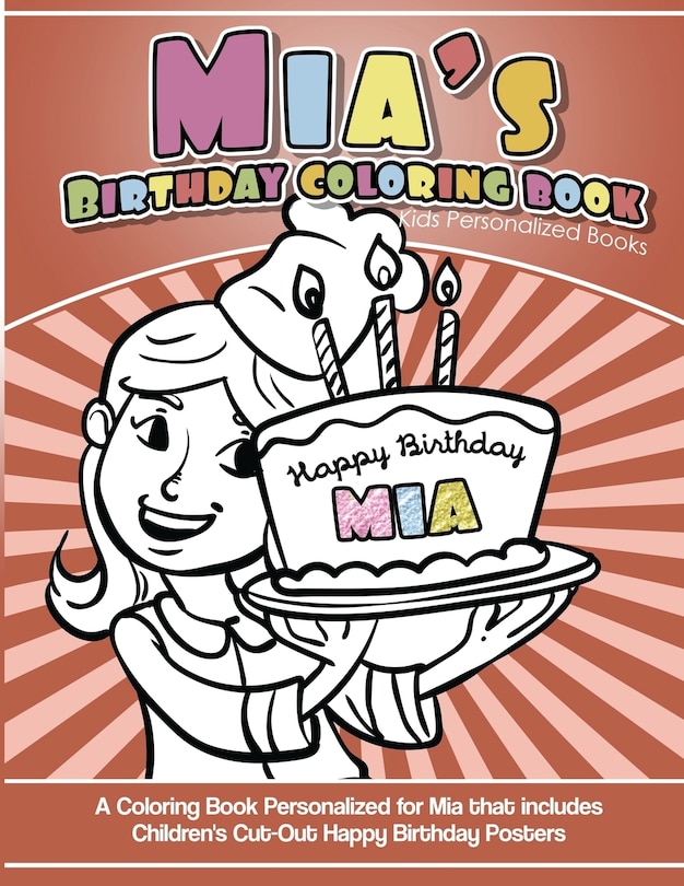Couverture_Mia's Birthday Coloring Book Kids Personalized Books