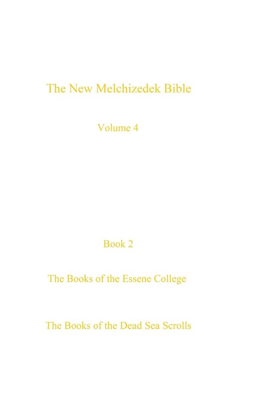 Front cover_The New Melchizedek Bible, volume 4, book 2